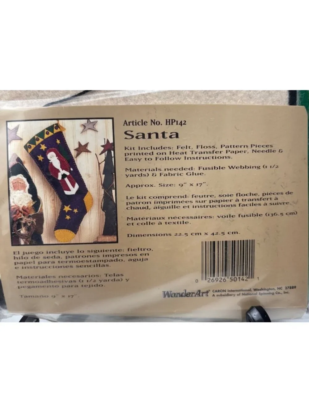 Hodge Podge Quilt Applique Santa Stocking Kit 9